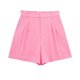 thumbnail image 5 of HH TRAF Pantalones cortos de verano para mujer, de color liso, ajustados, con cremallera y botones, elegantes, de cintura alta y bolsillos, 5 of 5