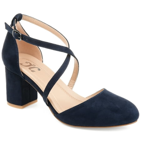 

Journee Collection Womens Foster Tru Comfort Foam Wide Width Almond Toe Mid Block Heel Pumps