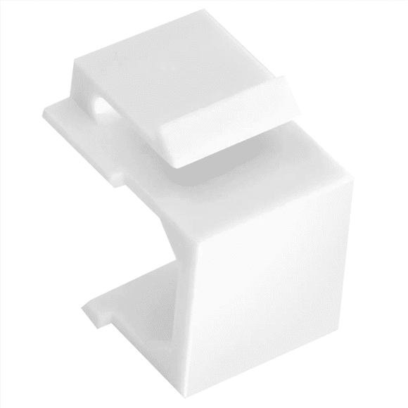 60-Pack Blank Jack Inserts for Wall Plate and Patch Panel - White