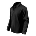 thumbnail image 5 of Betivan Mens Casual Polo Shirt Summer Long Sleeve Vacation Button Beach Knit Stretchy Golf Shirts, 5 of 9