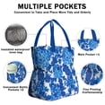 thumbnail image 3 of Pioneer Flower Floral Print Pattern Drawstring Lunch Bag Women - Drawstring Lunch Bag Insulated for Work Office - Stain-Resistant Large Lunchbags for Women with Multi-Pockets, 3 of 6