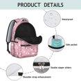 thumbnail image 4 of Unicorn and Wing Pink Pattern Backpack for School, Cute School Bag with Adjustable Shoulder Straps and Padded Back, 15.3"x11"x7.1", 4 of 5