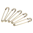 thumbnail image 1 of Uxcell Safety Pins 3.94 Inch Large Metal Sewing Pins Bronze Tone 10Pcs, 1 of 5
