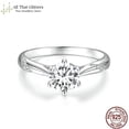 thumbnail image 1 of 1ct Moissanite Ring crafted on Genuine Sterling Silver, 1 of 5
