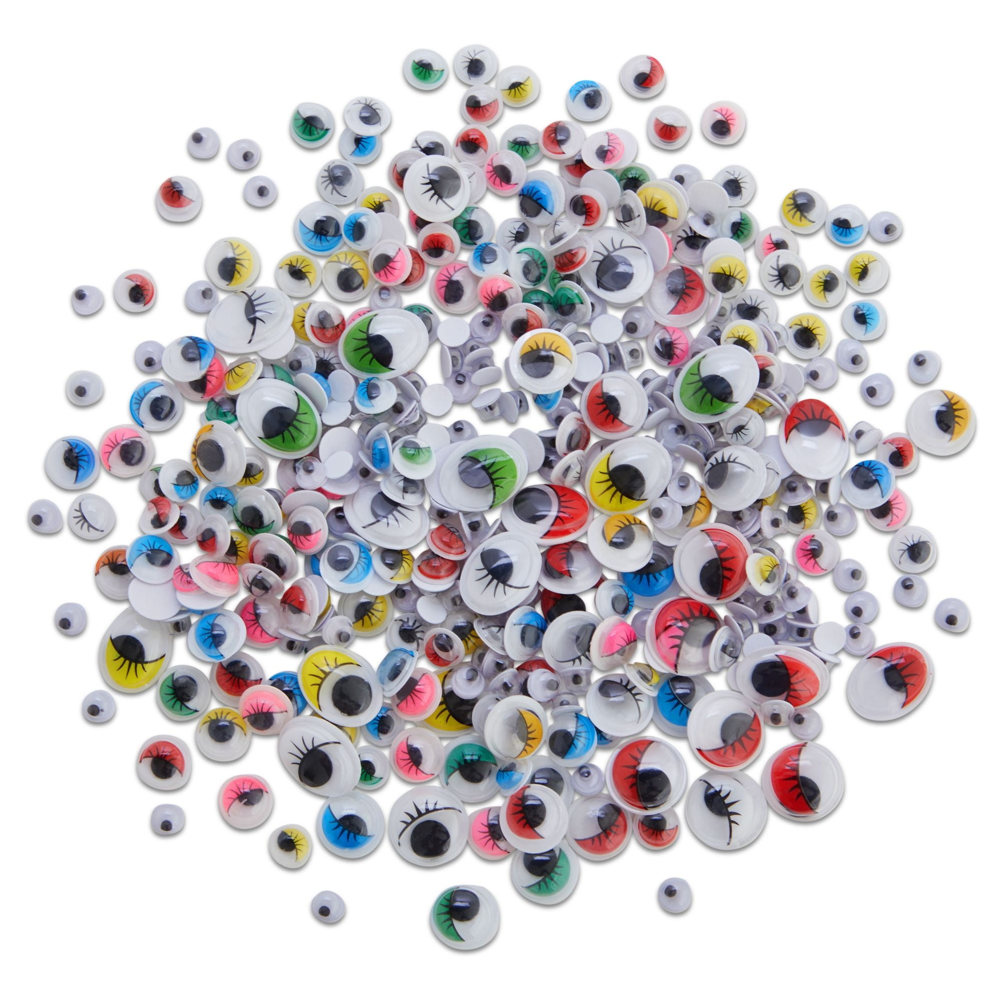 Googly Eyes, 1500 Mixed Colored Wiggle Eyes Self Adhesive Assorted