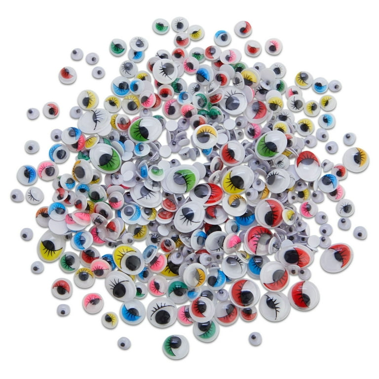 500 Pack Googly Eyes Self Adhesive for Crafts, Multi Colors and Sizes,  Sticker Wiggle Eyes for DIY (3 Designs, 7 Sizes)