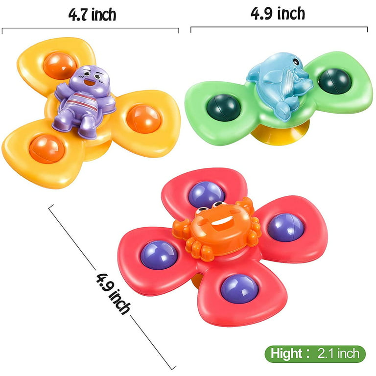 Ventouse Spinner Toys Baby Bath Spinning Top Toys Fidget Animal Hand  Windmill Nouveau