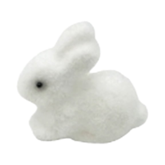 1 Pcs Easter Egg Fillers Bunny Toys,Mini Easter Bunny Figurine for Easter Basket Stuffers,Mini Flocked Easter Bunny Ornaments,Foam Bunny Figurines for Party Decorations,(B,2.63x2.36 in)