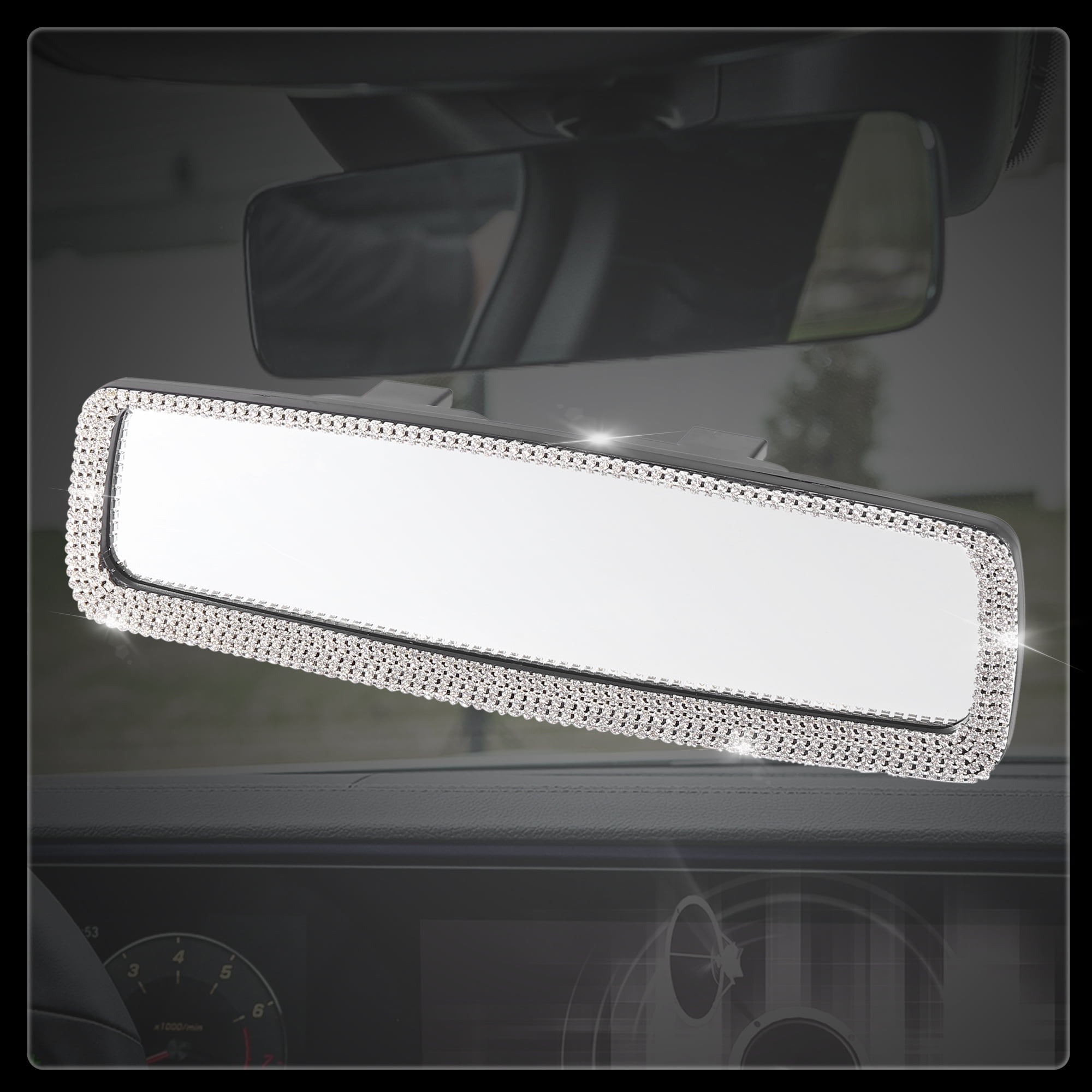 NEW CrystaI Ice Out Interior Rear View Mirror Cover Frame Bling Mercedes Benz 