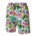 thumbnail image 5 of Naloa Watercolor Flowers Men's Beach Shorts, Surfing shorts, Swim trunks, Quick Dry Swim Trunks for Surfing Beach Fun - X-Large, 5 of 9