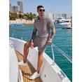thumbnail image 2 of COOFANDY Men's Polo Shirt and Shorts Set Summer Outfits Fashion Casual Short Sleeve Polo Suit for Men 2 Piece Shorts Tracksuit, 2 of 6