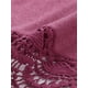 thumbnail image 5 of Blusas de manga larga de talla grande Agnes Orinda para mujeres, túnica de cuello cuadrado, blusa de otoño e invierno con dobladillo de encaje 4X fucsia, 5 of 5
