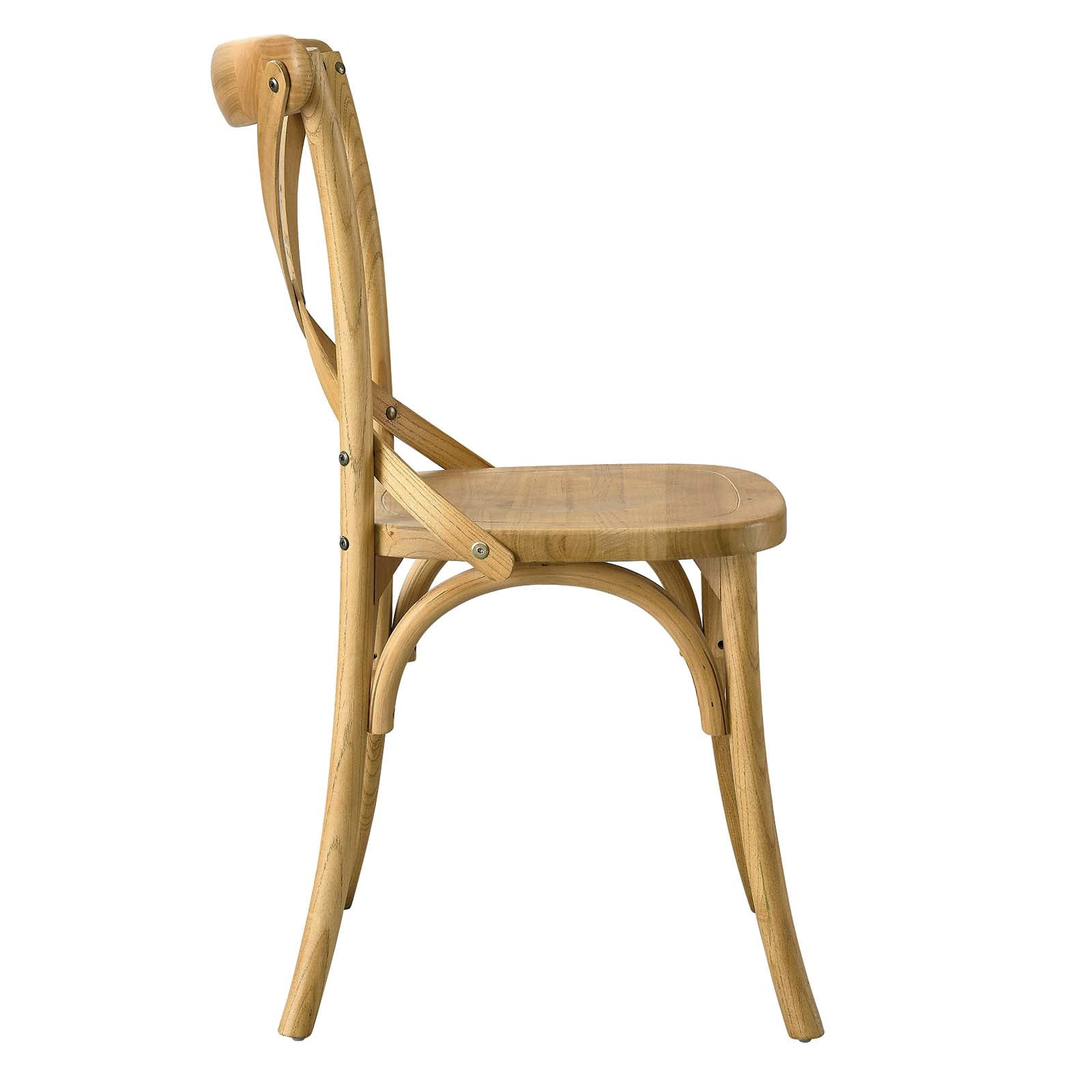 Modway Gear Modern Style Elm Wood Dining Side Chair in Natural Finish