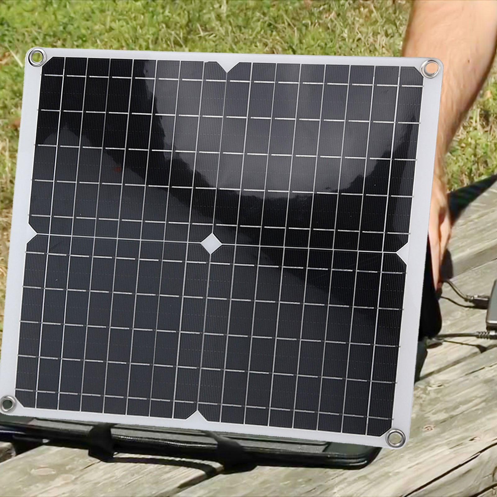 50W Solar Panel Kit 12 Volt Trickle Charger Battery Charger Maintenance Boat Rv Smile Home