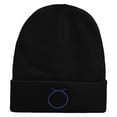thumbnail image 5 of Taurus Astrology Embroidered 12 Inch Long Knitted Beanie - Black OSFM, 5 of 5