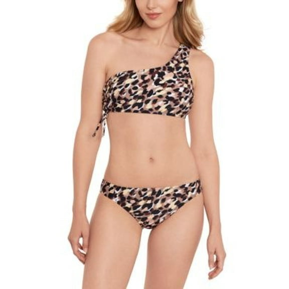 Salt Cove Juniors Leopard-Print One-Sho Neutral Multi L