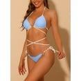 thumbnail image 2 of DARING DIVA Women's Heart Ring Halter Bikini Sets, 2-Piece Swimsuits M Light Blue, 2 of 6