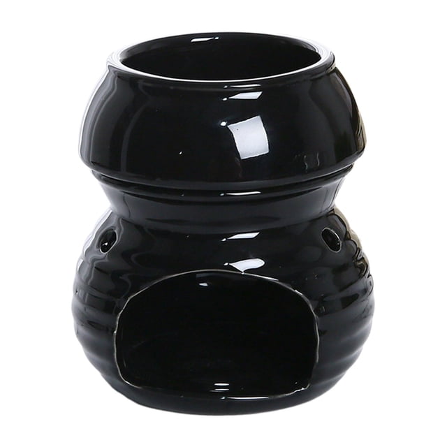 Quemador de aceite esencial, portavelas, regalos de cumpleaños, calentador de aceite, quemador de cera , lámpara aromática, estufa para Negro