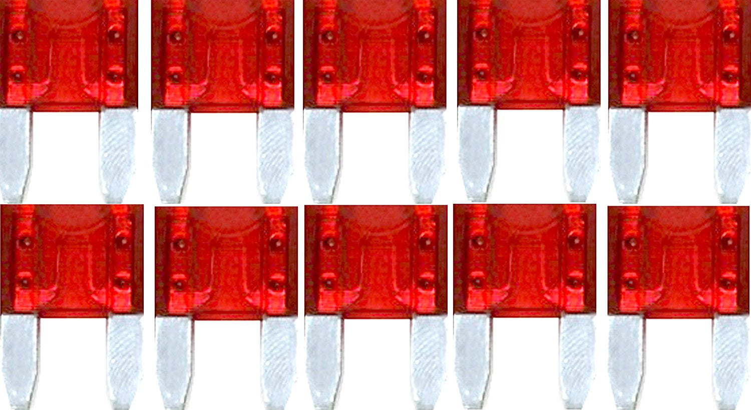 DNF 10 Pack 10 AMP ATS/ATC Mini Blade 12V Automobile Fuses