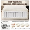 thumbnail image 4 of Kosynda 65"D Oversized Chaise Lounge Chair Indoor, Corduroy Upholstered Boneless Sofa Bed with 3 Pillows for Living Room, White, 4 of 8