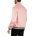 thumbnail image 2 of Hat and Beyond Mens Premium Casual Fit Satin Bomber Jacket with Button Up Light Soft, 2 of 6