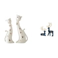 thumbnail image 1 of Esculturas De Renos Y Gatos, Estatuas De Animales, Regalo De Bodas Para La Repisa De La Chimenea, Coleccionables, Adornos De Mesa, Estatuas De Gatos, Divertidas Estatuas De Ciervos Sentados Y, 1 of 8
