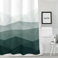 thumbnail image 4 of Designer Extra Long Shower Curtain, Popular Shower Curtain, Ombre Dark Green Fabric Shower Curtains for Bathroom Decor, Contemporary Bathroom Curtains, 4 of 5