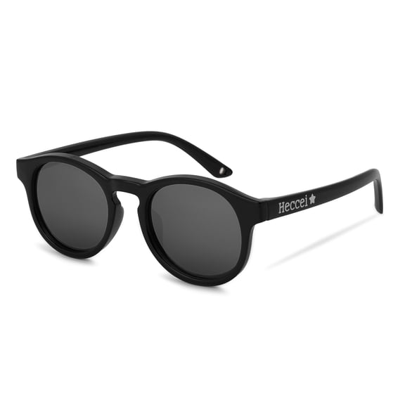 HECCEI Baby Sunglasses with Strap - UV Protection Pebble Sunglasses Ages 0-2 Years, Black