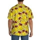thumbnail image 3 of Fotbe Duck with Star Sunglasses Camisa Estampada de Manga Corta para Hombre, Casual de Verano, Estilo Playero, Sin Arrugas-Small, 3 of 5