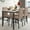 Khaki, variant on 5 Piece Dining Table Set, Modern Faux Marble Tabletop and 4 PU Leather Upholstered Chairs, Rectangle Kitchen Table and Chairs for 4 Persons, Small Dining Set for Bar Dining Room Breakfast Nook