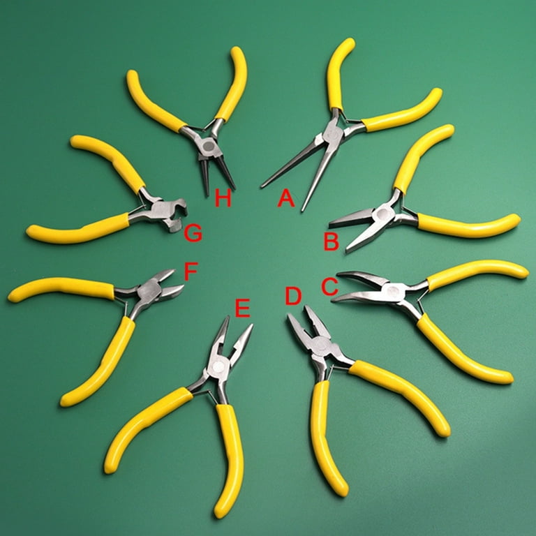 6 Mini Needle Nose Pliers with Comfort Grip Straight+Bent