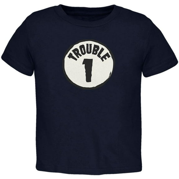 Trouble One Toddler T Shirt Navy 4T