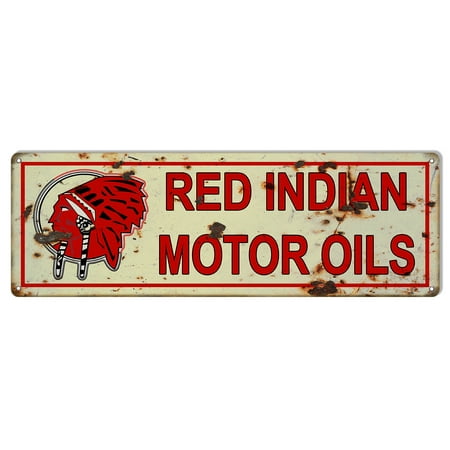 - Reproduction Red Indian Motor Oils Sign. 6