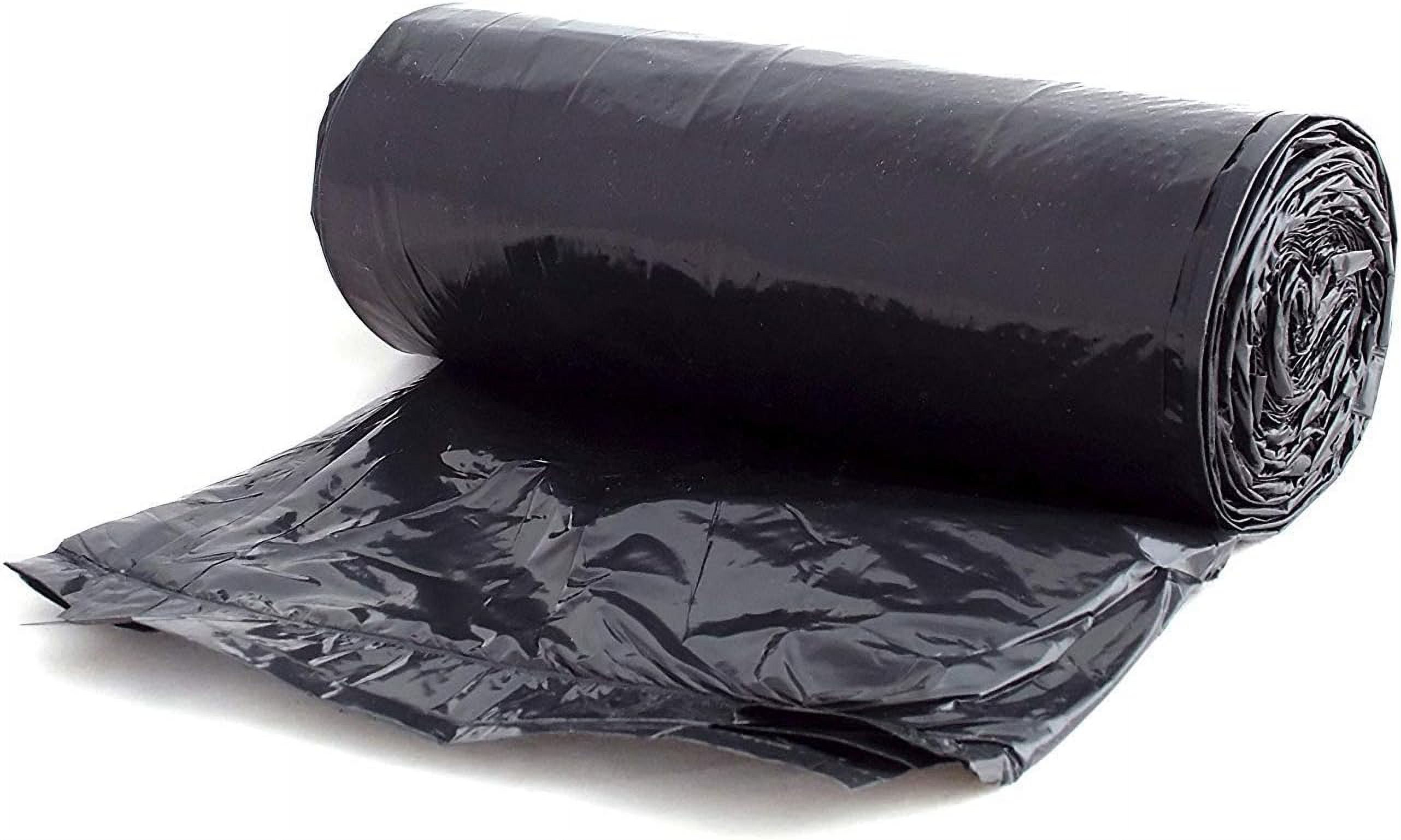 Aluf Plastics 56 Gallon Trash Bags (2 MIL - Pack of 200) 43" x 47" - Large Heavy Duty Can Liners - Plastic Black Garbage Bags for Lawn, Leaf, Contractor, Yard, Outdoor use