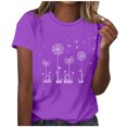 thumbnail image 1 of Blusas para las Mujeres Casual Impreso Cuello en V Manga Corta Suéter, Ligero Y Elegante Tops Cortos para las Mujeres, 1 of 4