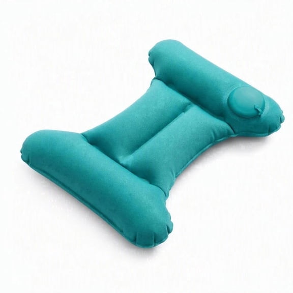 ShundaCat Inflatable Lumbar Support Pillow, H-Shaped Ergonomic Back Cushion with Flocked PVC Surface for Office Chair Car Travel