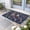 Navy Blue, variant on Watercolor Flowers Door Mat Indoor Outdoor, Farmhouse Floral Vintage Black Non Slip Welcome Mat with Rubber Backing, Absorbent Fabric Front Door Mats Entryway Rug for Home Patio Entrance 24"x36"