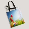 thumbnail image 2 of ABPHQTO Easter Eggs Tulip Meadow Canvas Bag Reusable Tote Grocery Shopping Bags Tote Bag 14x16 inch, 2 of 2