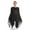Black, variant on Doomiva Women Shiny Sequins Flared Sleeve Irregular Hem Church Worship Liturgical Praise Dance Tunic Red S