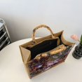 thumbnail image 2 of Bohemian Handbag Beach Bag Nightbag Bagbboo Bamboo Many Bordado Lentejuelas, 2 of 9