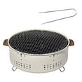 thumbnail image 3 of Estufa con parrilla para acampar, estufa para carne y carne a la parrilla, estufa de barbacoa redonda portátil, estante para barbacoa para Picnic en, 3 of 9