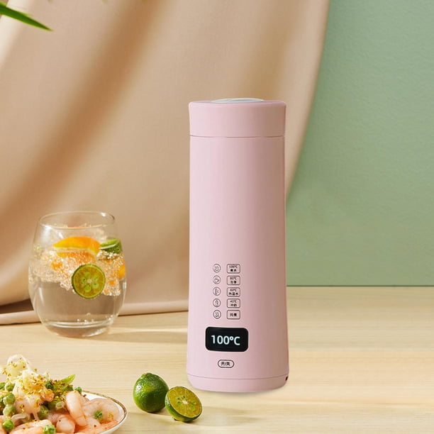 Hervidor eléctrico portátil, hervidor eléctrico pequeño de 450ml, apagado automático, pequeña caldera de agua caliente Personal para té, fiesta de Rosa Macarena Hervidor eléctrico portátil