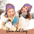 thumbnail image 4 of Lsque Yellow Lemon And Orange Pattern Knitted Beanie, Unisex Winter Hat, Knit Hat Winter Beanies Thick Fisherman Beanies Cuffed Plain Skull Caps, 4 of 6