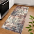 thumbnail image 2 of iOhouze Runner Rugs 2x5 Washable Runner Rug for Hallways Non Slip Kitchen Runner Low Pile Soft Printed Faux Wool Abstract Floor Runner for Inodoor Bedroom Entryway Laundry Room, Red/Multi, 2 of 9
