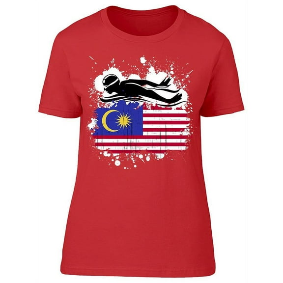Malaysia Swimming Team T-Shirt Women -Image by Shutterstock Women T-Shirt, Female Medium