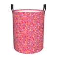 thumbnail image 1 of Balery Colorful Sprinkles Donuts Cesta de ropa redonda con asas, impermeable, independiente, para ropa, juguetes, dormitorio y familia-Small, 1 of 6