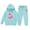 Light Blue, variant on Kids Girls 2 Piece Outfits Child Toddler Boys Long Sleeve Solid Warm Hoodie Pullover Tops Pants Sweat Suit Casual Clothes Set 2-3 Years