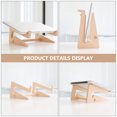 thumbnail image 4 of 1pc Notebook Stand Wood Laptop Storage Shelf Creative Laptop Rack (Wood), 4 of 7