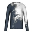 thumbnail image 4 of Huuilaibazoo Mens T-Shirts Funny Graphic Crew Neck Long Sleeve Tees Moisture Wicking Regular Fit Tie Dye Shirt 2024 Fashion, 4 of 4