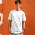 thumbnail image 4 of Dalix Lil Smile Midweight Garment Dye Soft Tee Short Sleeve Cotton Shirt Mens in White L Large, 4 of 5